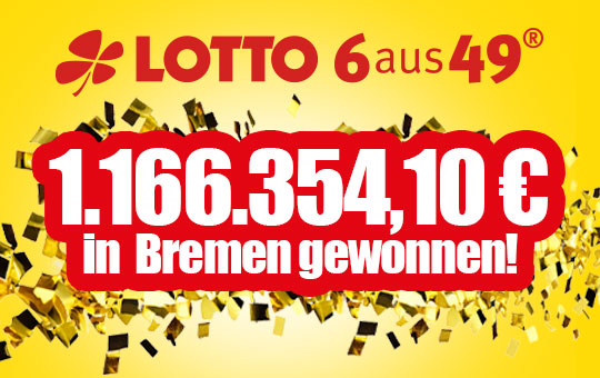 Bremer oder Bremerin gewinnt &uuml;ber 1.166.354,10 &euro; bei LOTTO 6aus49