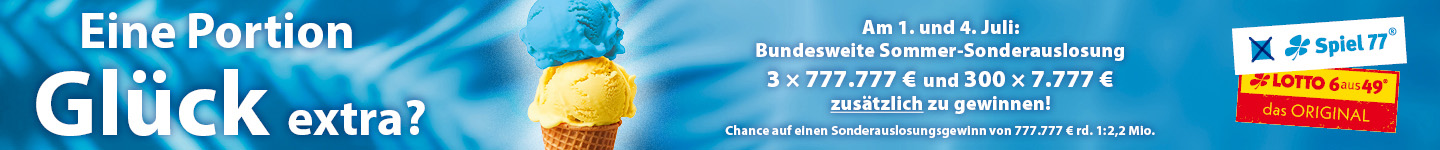 Spiel 77-Sonderauslosung am 1. und 4. Juli 2026