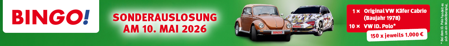 BINGO! Sonderauslosung am 10. Mai 2026