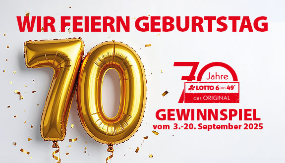 70 Jahre LOTTO 6aus49 Gewinnspiel