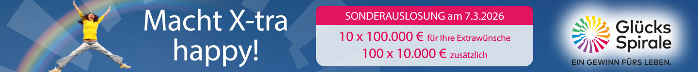 Gl&uuml;cksSpirale-Sonderauslosung am 7. M&auml;rz 2026